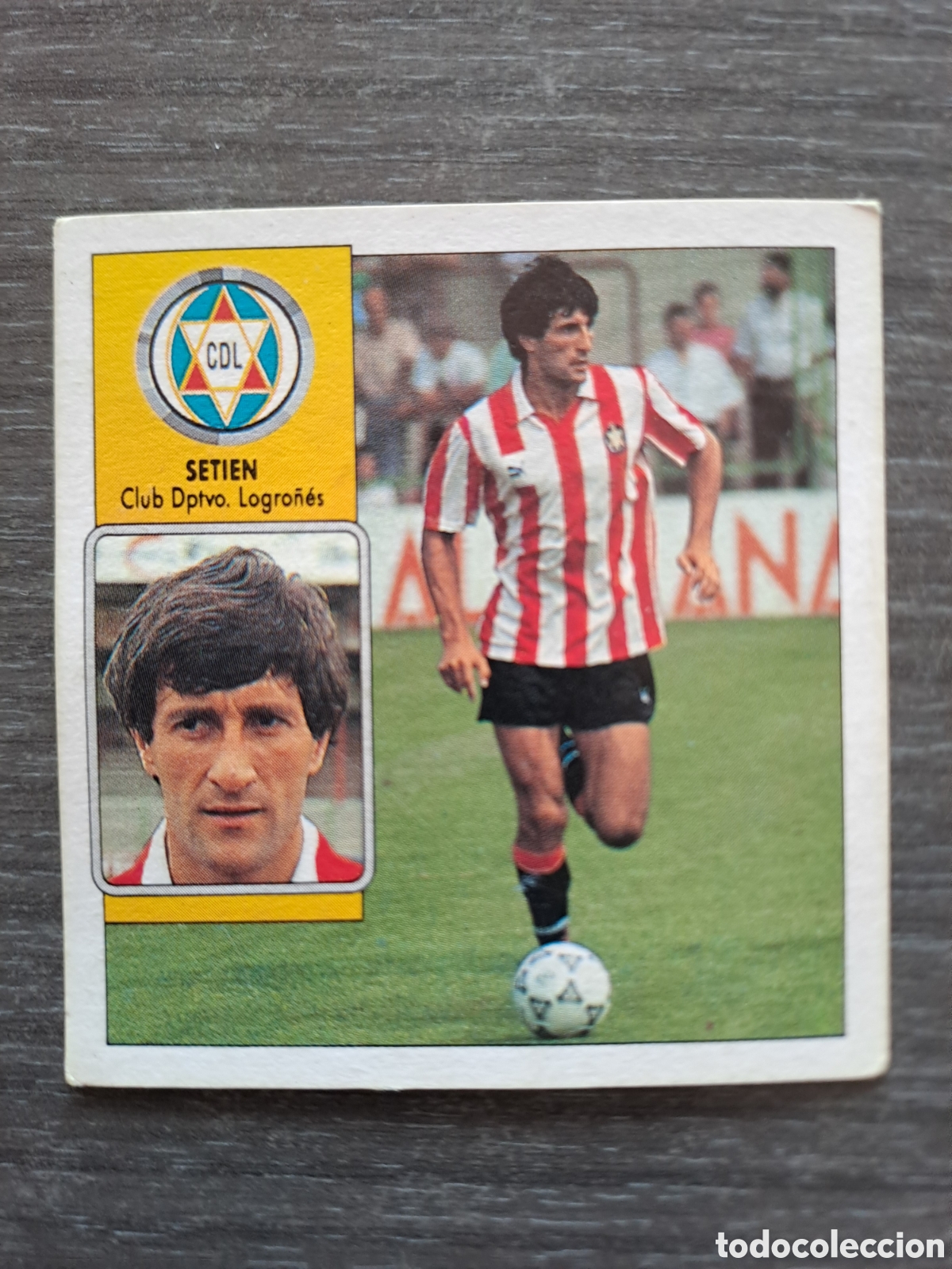 Cromos de f&uacute;tbol: LIGA ESTE 92-93 &mdash; SETI&Eacute;N &mdash; LOGRO&Ntilde;&Eacute;S &mdash; BAJA Cromo original de Seti&eacute;n, jugador del Logro&ntilde;&eacute;s,