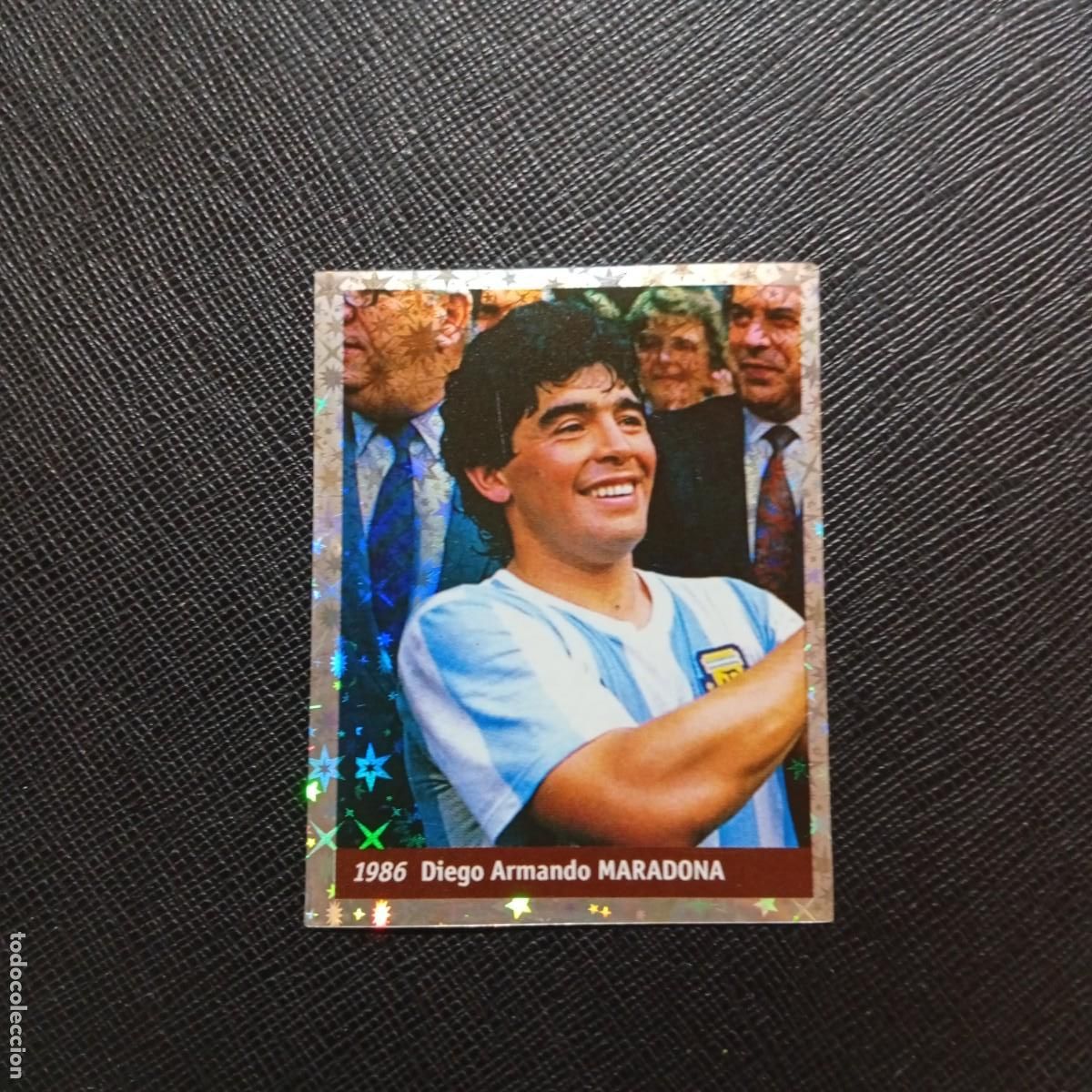Cromos de f&uacute;tbol: 13 MARADONA ARGENTINA 1986 DS FRANCIA 1998 MUNDIAL WORLD CROMO FUTBOL 98 - SIN PEGAR - A11 PG55