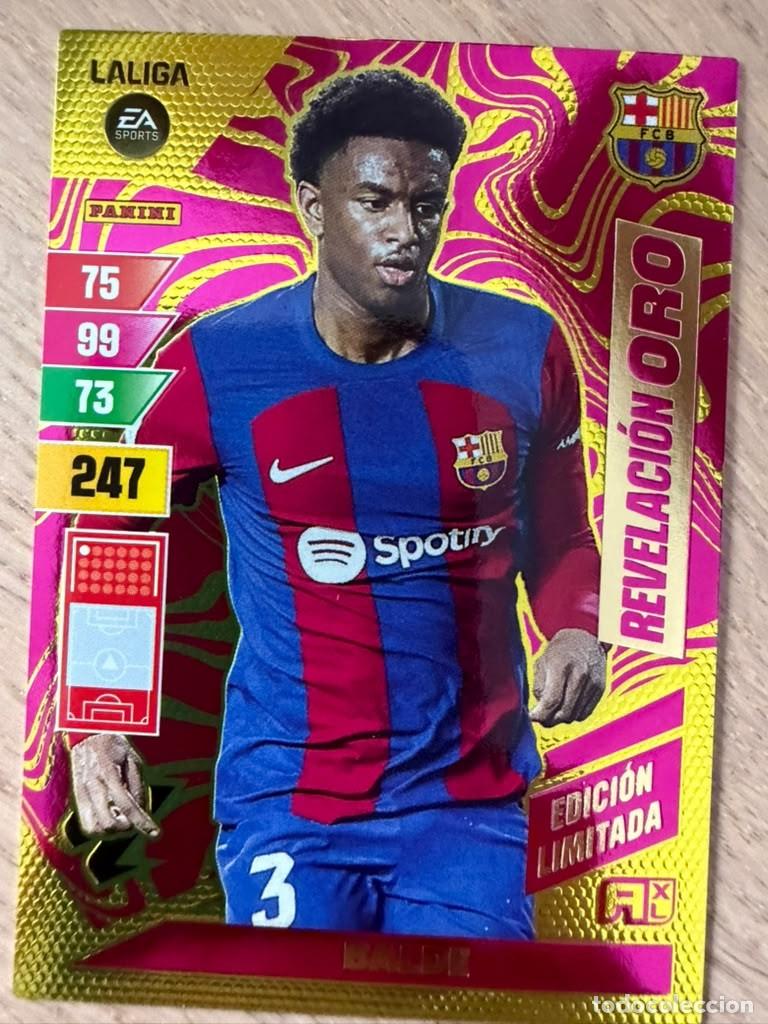 Cromos de f&uacute;tbol: BALDE REVELACION ORO LIMITADA BARCELONA 23 24 2023 2024 LIGA EA SPORT PANINI ADRENALYN XL CARD