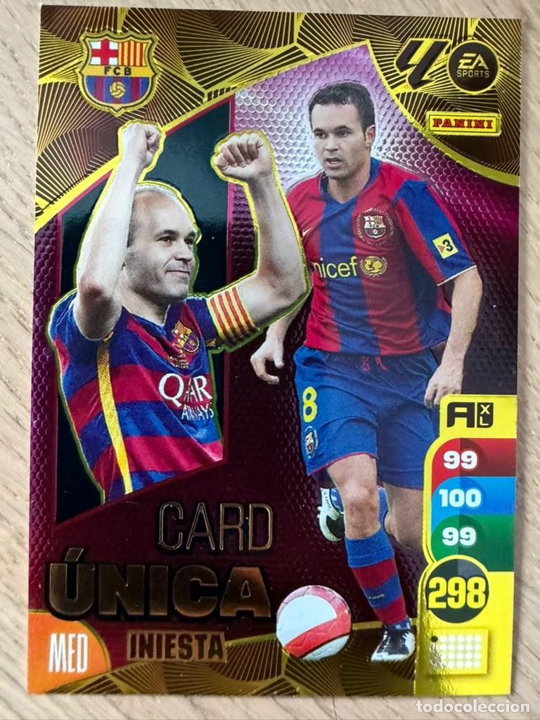 Cromos de f&uacute;tbol: INIESTA CARD UNICA BARCELONA 24 25 2024 2025 LIGA EA SPORT PANINI ADRENALYN XL CARD