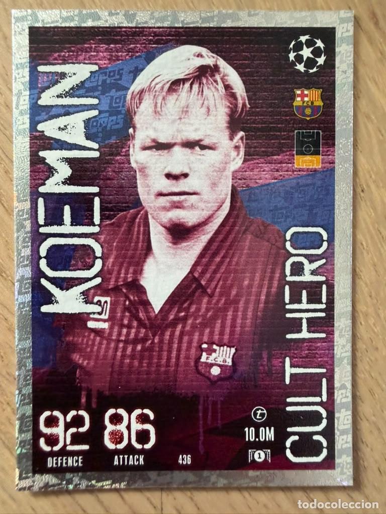 Cromos de f&uacute;tbol: 436 KOEMAN CULT HERO BARCELONA 23 24 2023 2024 LIGA TOPPS MATCH ATTAX TRADING CARD