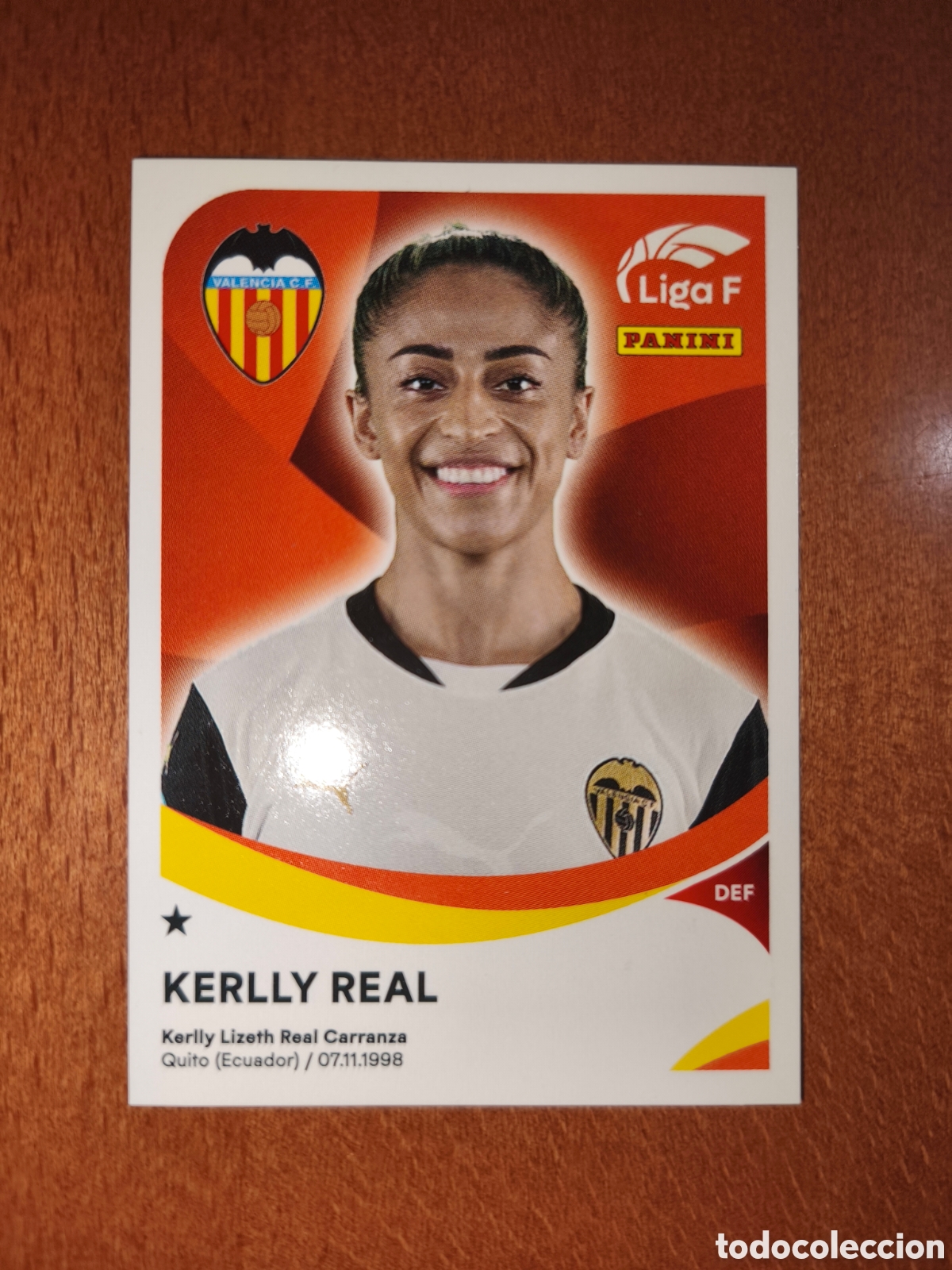 Cromos de f&uacute;tbol: Kerlly Real n&deg;306 liga femenina f 24/25 Valencia Femenino