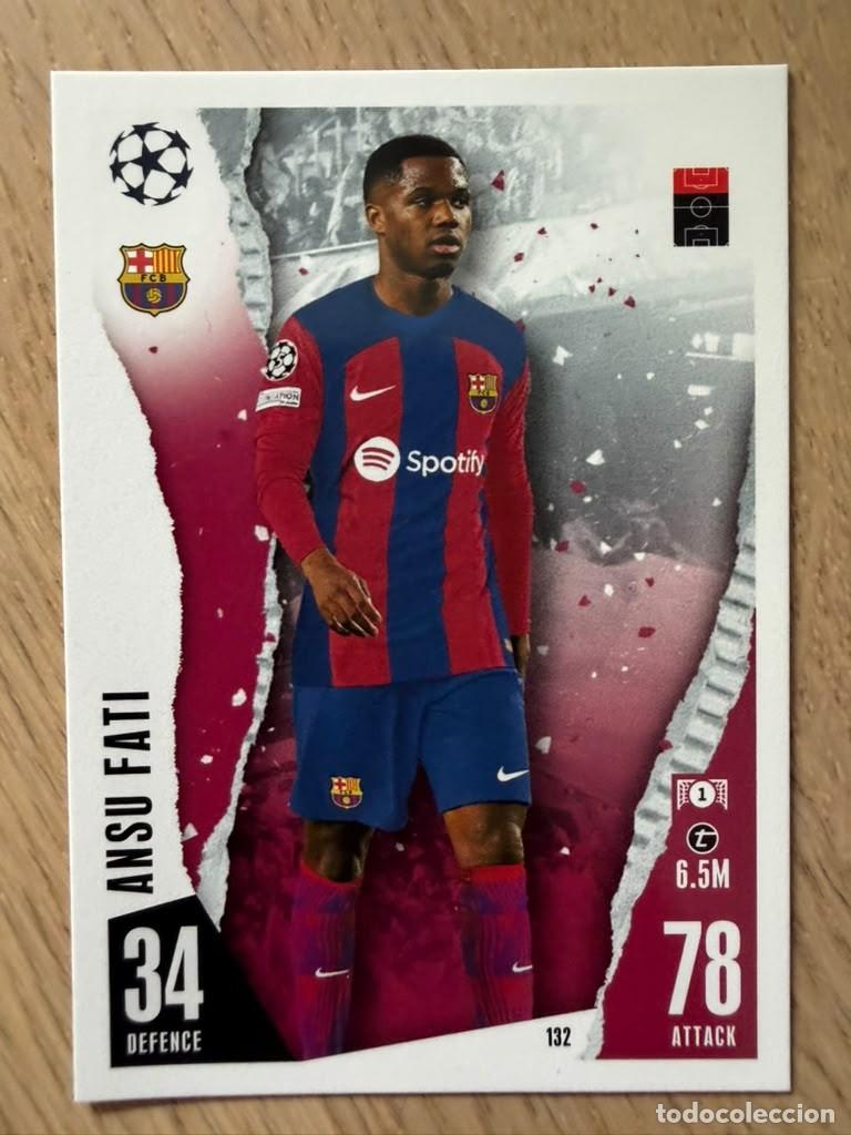 Cromos de f&uacute;tbol: 132 ANSU FATI BARCELONA 23 24 2023 2024 LIGA TOPPS MATCH ATTAX TRADING CARD