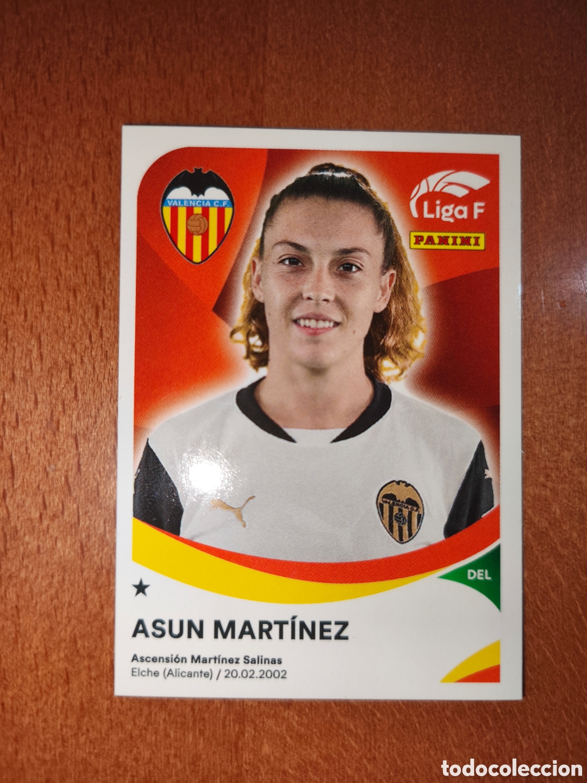Cromos de f&uacute;tbol: Asun Mart&iacute;nez n&deg;318 liga femenina f 24/25 Valencia Femenino