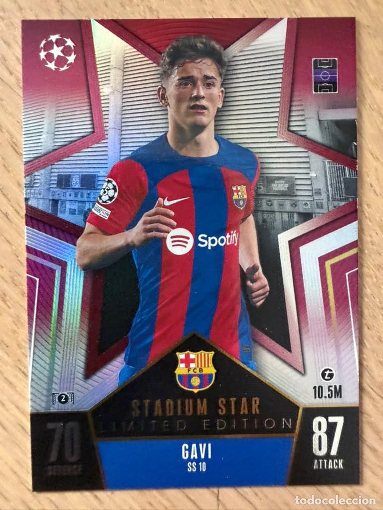 Cromos de f&uacute;tbol: GAVI STADIUM STAR LIMITED EDITION BARCELONA 23 24 2023 2024 LIGA TOPPS MATCH ATTAX TRADING CARD