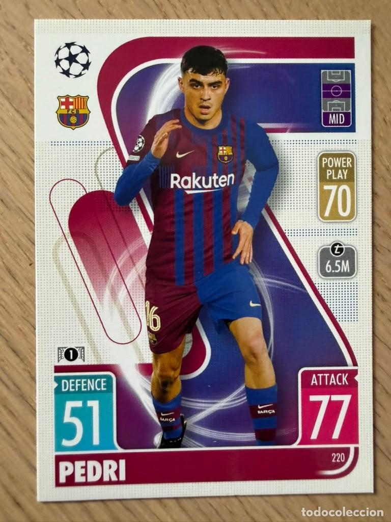 Cromos de f&uacute;tbol: 220 PEDRI BARCELONA 21 22 2021 2022 LIGA TOPPS MATCH ATTAX TRADING CARD