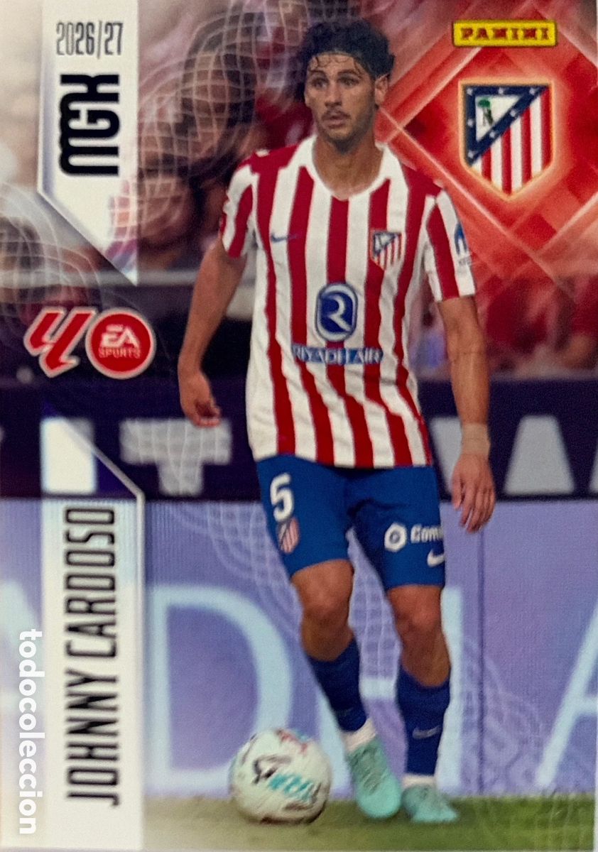 Football Stickers: 66 Johnny Cardoso (ATL. MADRID) - MEGACRACKS 2026/27 (PANINI)