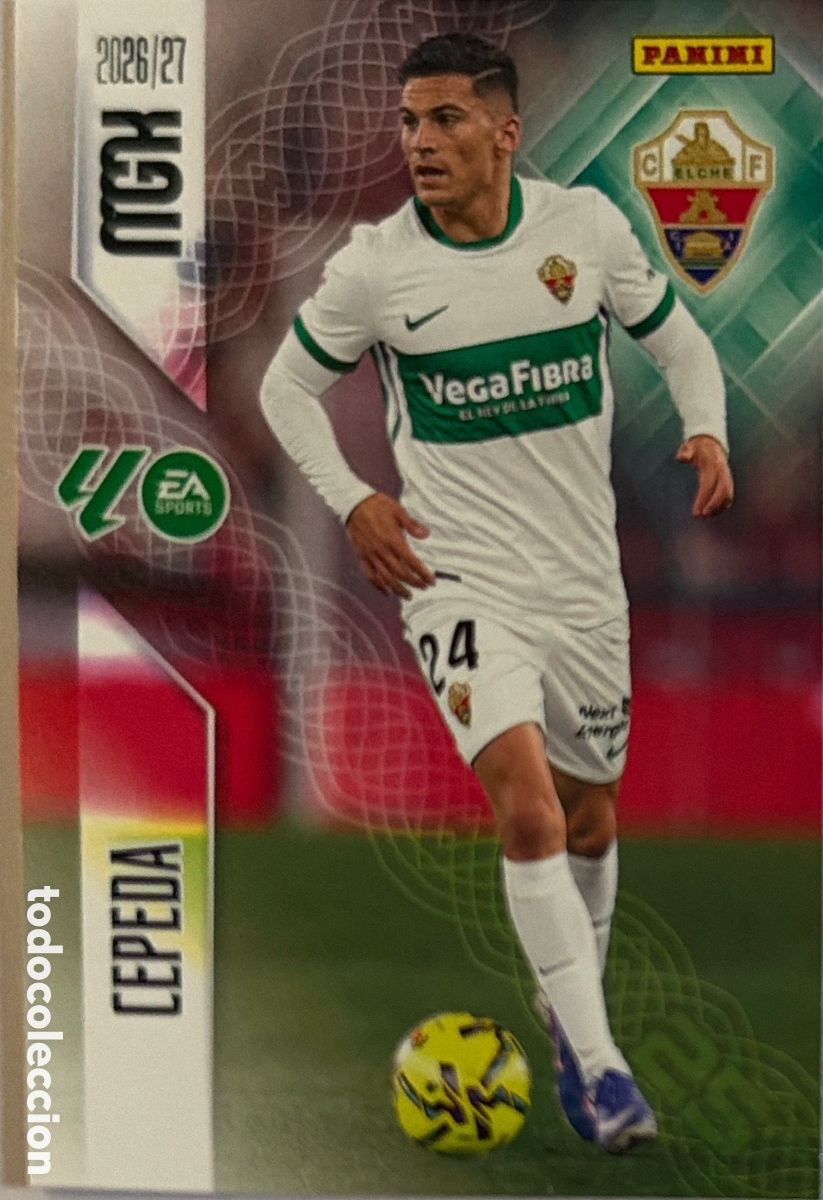Cromos de f&uacute;tbol: 162 Cepeda (ELCHE) - MEGACRACKS 2026/27 (PANINI)