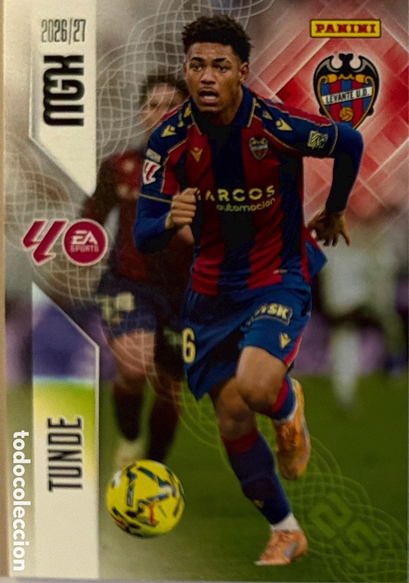 Cromos de f&uacute;tbol: 212 Tunde (LEVANTE) - MEGACRACKS 2026/27 (PANINI)