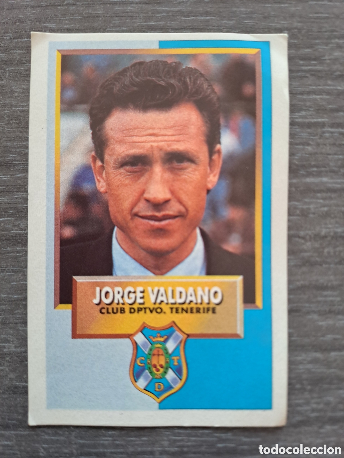 Cromos de f&uacute;tbol: LIGA ESTE 93-94 &mdash; JORGE VALDANO &mdash; TENERIFE &mdash; ADHESIVO Cromo original de Jorge Valdano, entrenador d