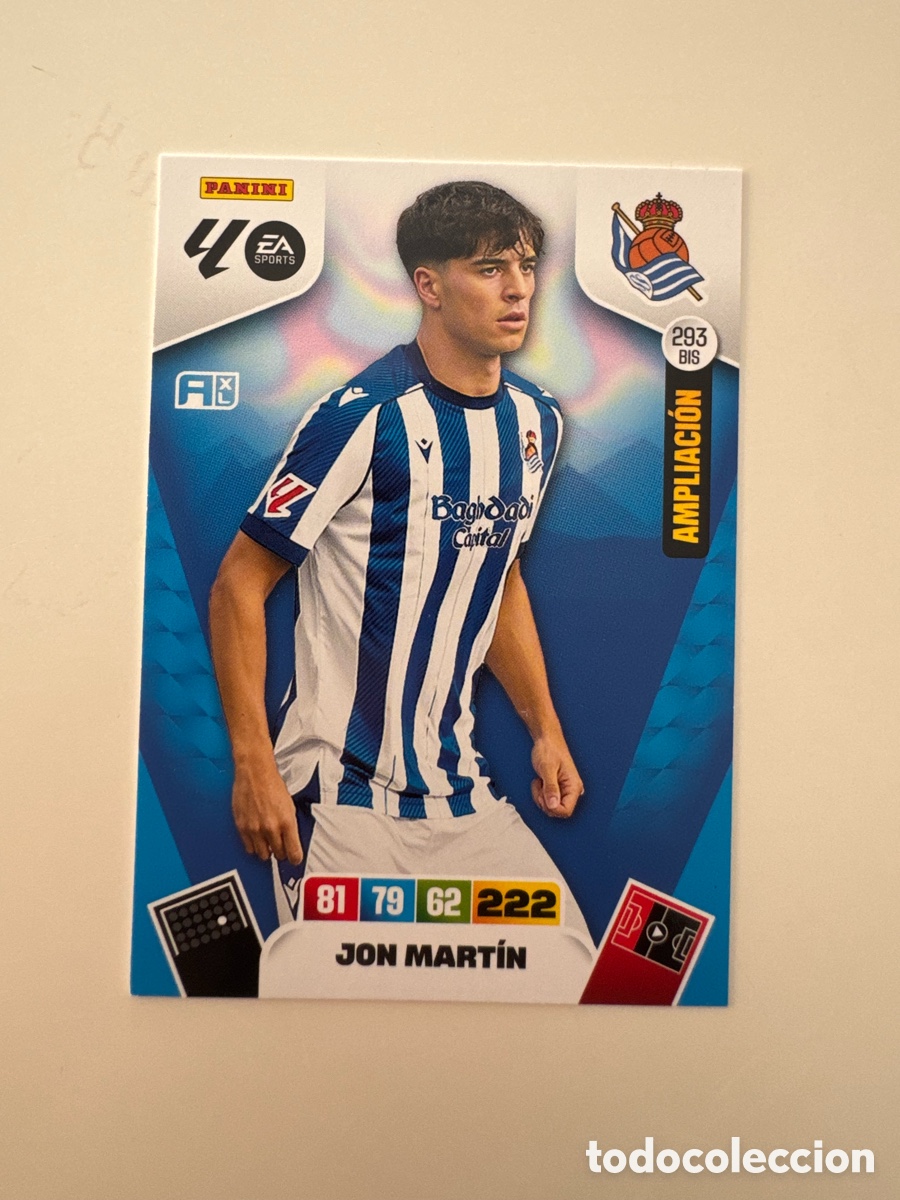 Cromos de f&uacute;tbol: PANINI ADRENALYN XL LIGA 2025-2026 25-26 &ndash; Jon Martin Real Sociedad N&ordm; 293 BIS