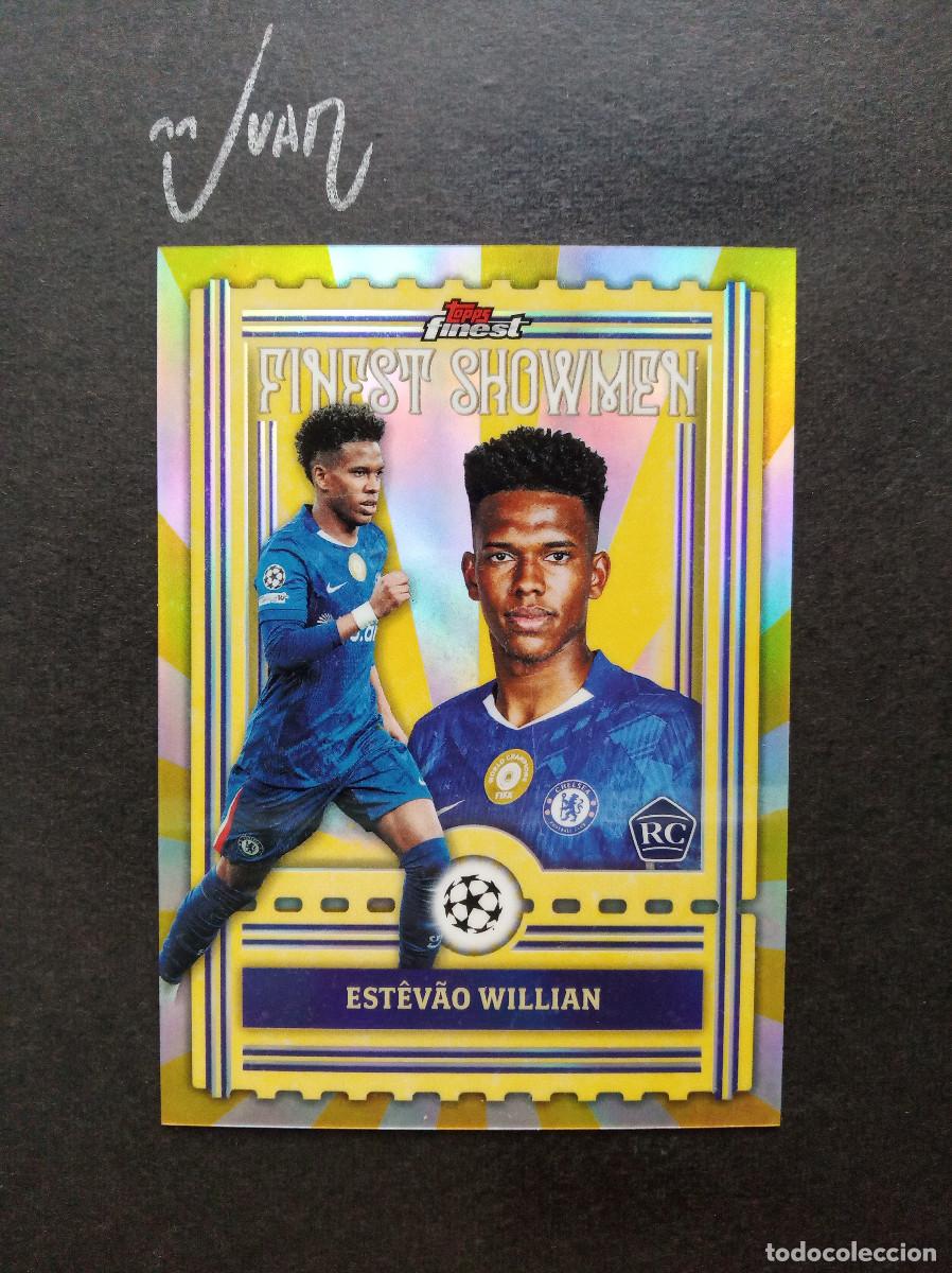 Cromos de f&uacute;tbol: FS 23 SHOWMEN ROOKIE ESTEVAO WILLIAN CHELSEA BRASIL ⚽ TOPPS &reg; FINEST UEFA 2025 2026 25 26 NUEVO