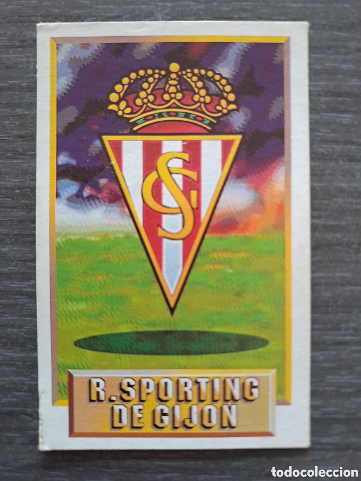Cromos de f&uacute;tbol: LIGA ESTE 93-94 &mdash; ESCUDO SPORTING DE GIJ&Oacute;N Cromo original del escudo del Real Sporting de Gij&oacute;n, pe