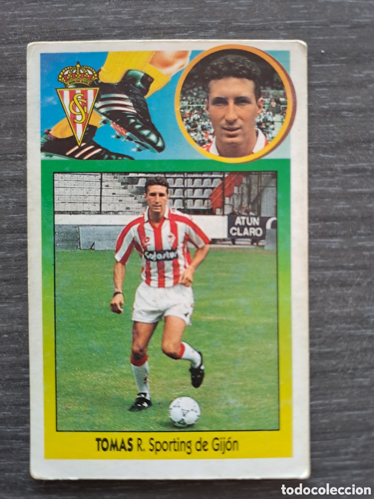 Cromos de f&uacute;tbol: LIGA ESTE 93-94 &mdash; TOM&Aacute;S &mdash; SPORTING DE GIJ&Oacute;N Cromo original de Tom&aacute;s, jugador del Sporting de Gij&oacute;n,
