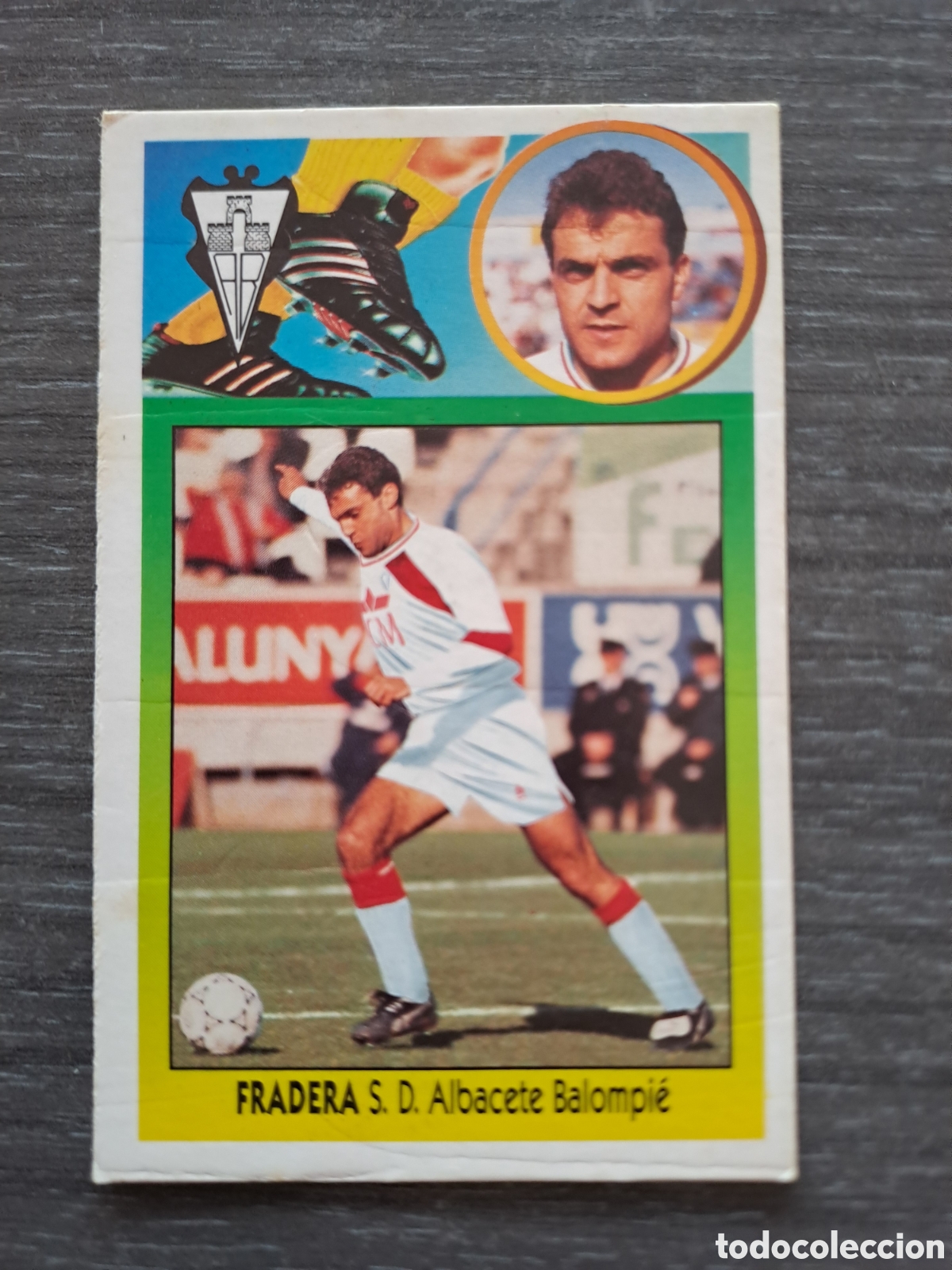 Figurine di Calcio: LIGA ESTE 93-94 &mdash; FRADERA &mdash; ALBACETE &mdash; COLOCA Cromo original de Fradera, jugador del Albacete Balom