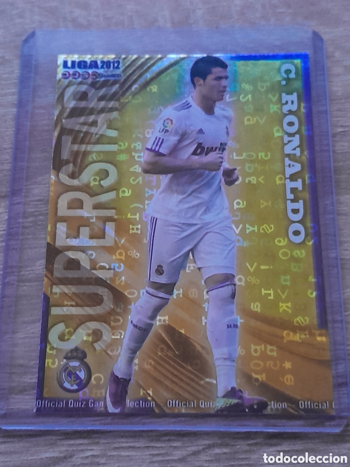 Cromos de f&uacute;tbol: 53 CRISTIANO RONALDO REAL MADRID SUPERSTAR BRILLO LETRAS MUNDICROMO 2011 2012.