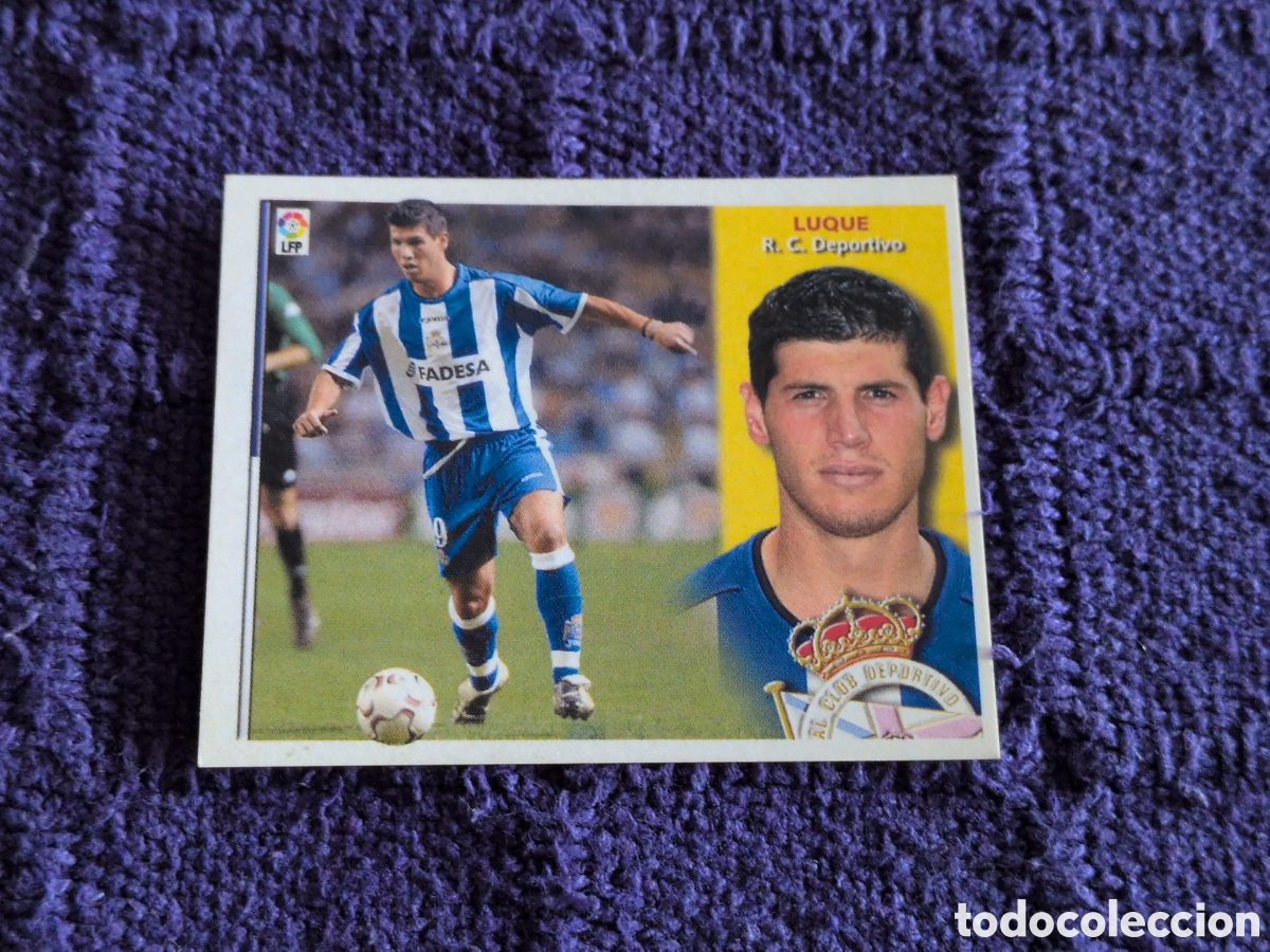 Fu&szlig;ball-Sticker: LUQUE DEPORTIVO DE LA CORU&Ntilde;A FICHAJE 36 LIGA ESTE 2002/2003 02 03 NUNCA PEGADO SIN PEGAR