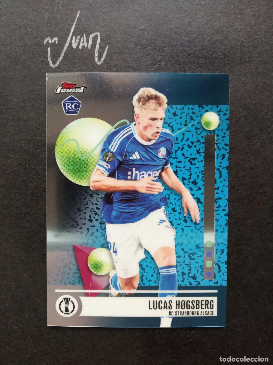 Cromos de f&uacute;tbol: N&ordm; 168 ROOKIE LUCAS HOGSBERG ESTRASBURGO ⚽ TOPPS &reg; FINEST UEFA CLUB COMPETITIONS 2025 2026 25 26