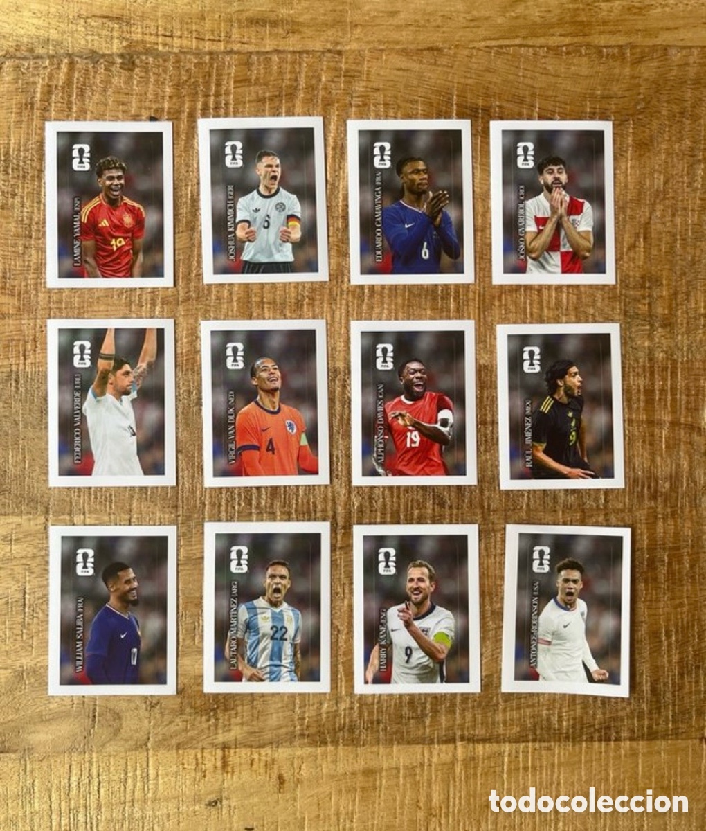 Cromos de f&uacute;tbol: LOTE COMPLETO 12 CROMOS - COCA COLA - STICKER MUNDIAL 2026 PANINI FIFA WORLD CUP 26