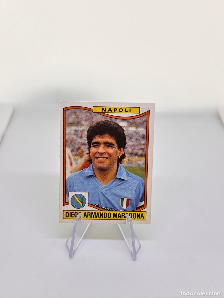 Cromos de f&uacute;tbol: Maradona 241 Napoli Panini Calciatori 1990 91 Recortado