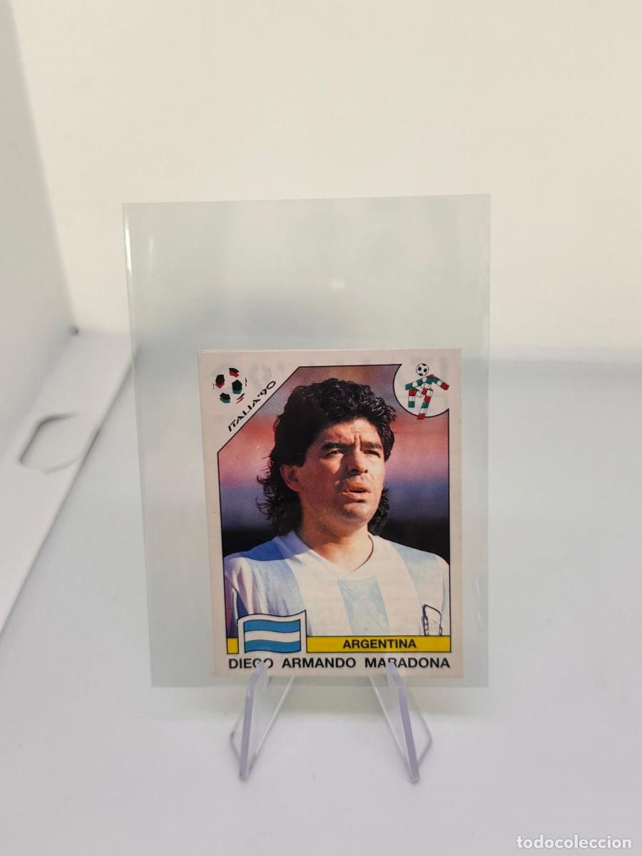 Cromos de f&uacute;tbol: Diego Maradona #128 Panini Fifa World Cup Italia 90