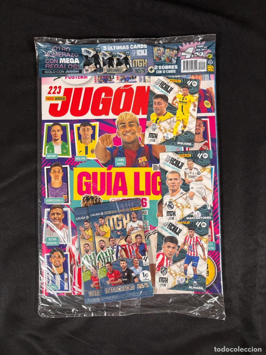 Cromos de f&uacute;tbol: Jug&oacute;n N&ordm; 223 Precintada &ndash; 3 Top Fichaje + 2 Sobres Megacracks 2025/26