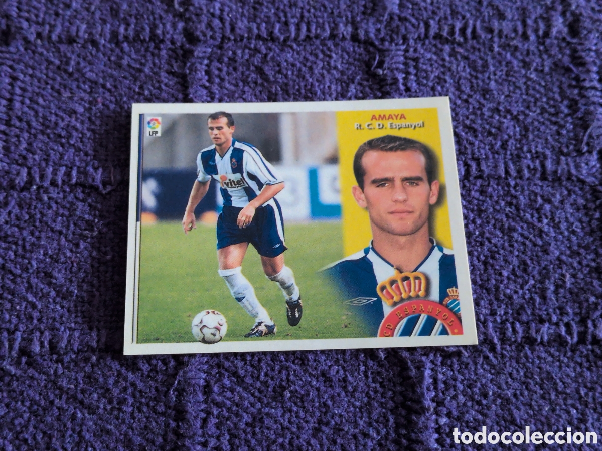 Cromos de f&uacute;tbol: AMAYA ESPA&Ntilde;OL ESTE 2002 2003 CROMO FUTBOL LIGA 02 03 - SIN PEGAR - COLOCA