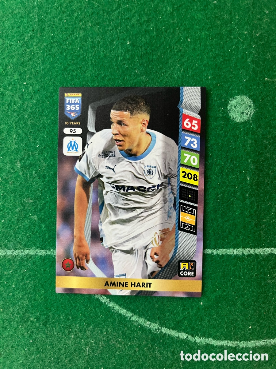Figurine di Calcio: 95 AMINE HARIT OLYMPIQUE DE MARSELLA ADRENALYN FIFA 365 2024 2025 PANINI