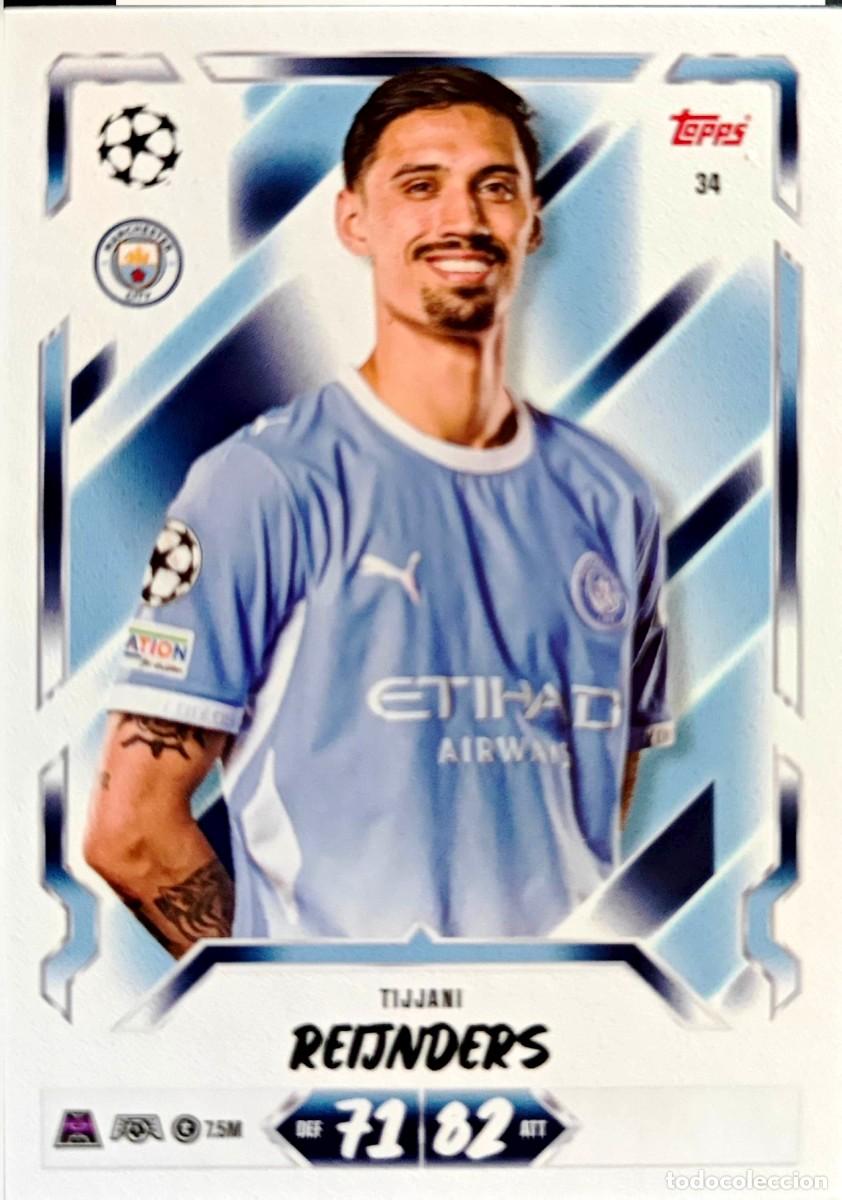 Football Stickers: 34 Tijjani Reijnders - Manchester City - TOPPS Match Attax 2026 2027 26 27