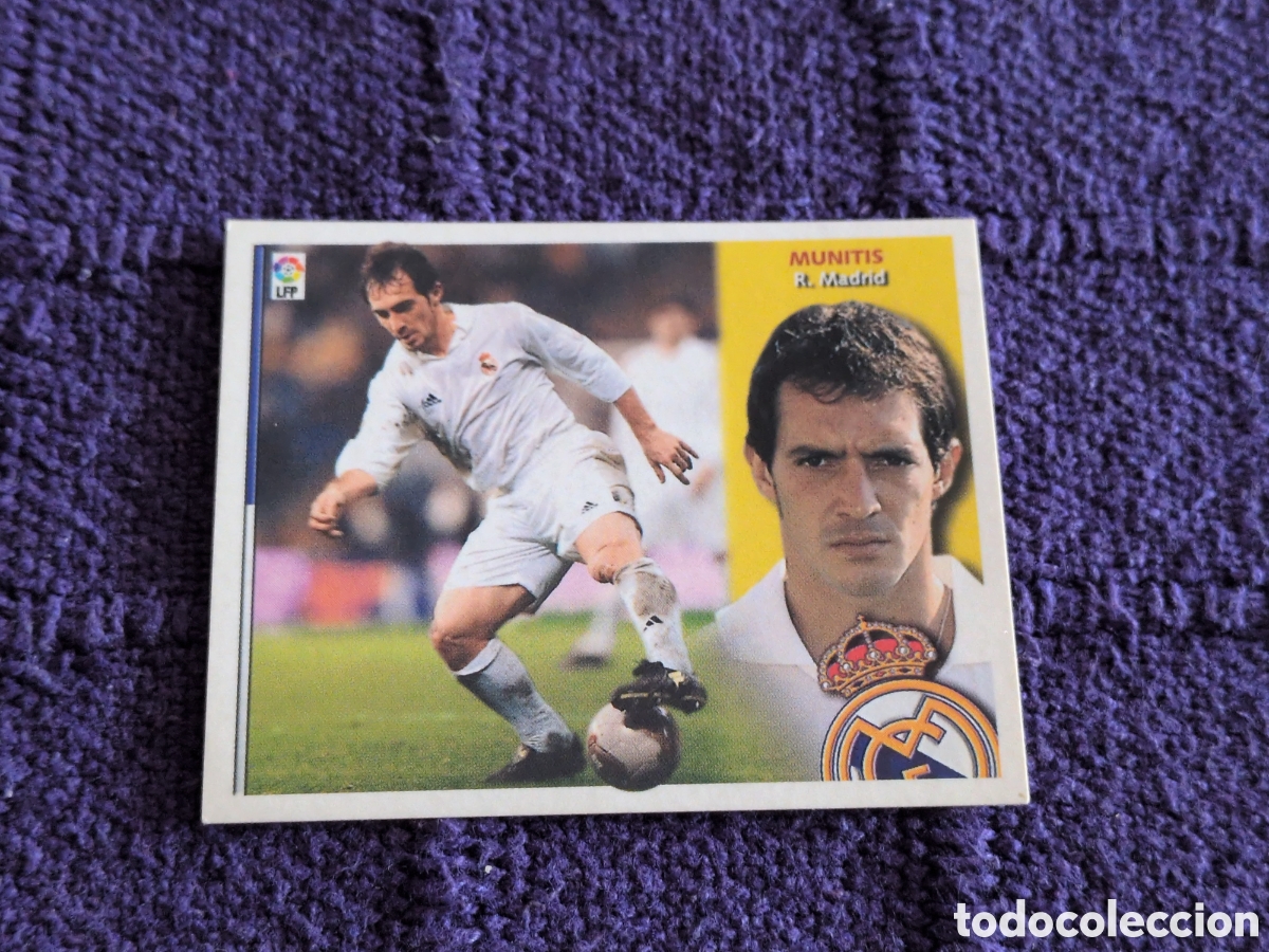 Fu&szlig;ball-Sticker: MUNITIS BAJA REAL MADRID LIGA ESTE 2002/03 02 03 NUNCA PEGADO SIN PEGAR