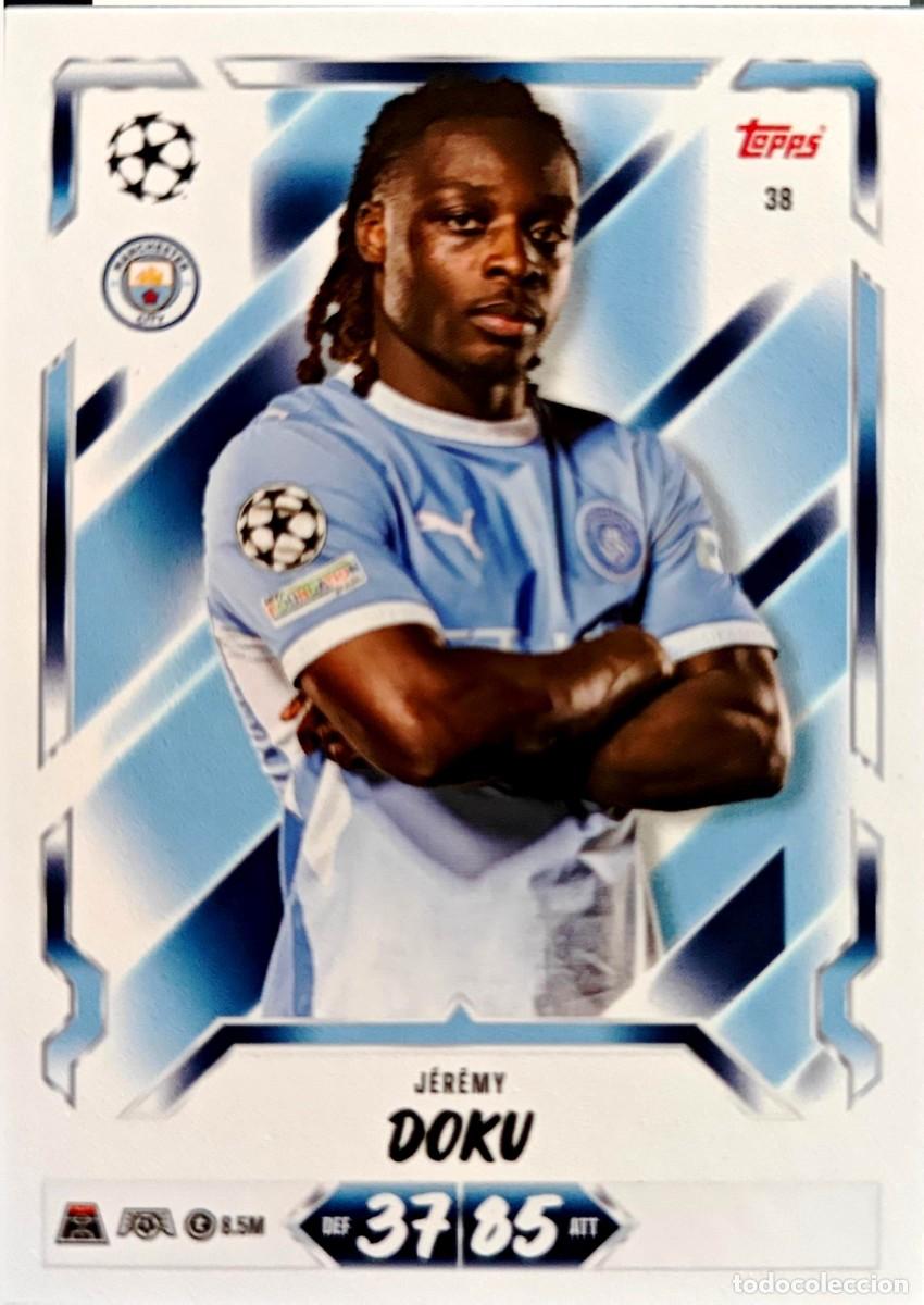 Football Stickers: 38 Jeremy Doku - Manchester City - TOPPS Match Attax 2026 2027 26 27