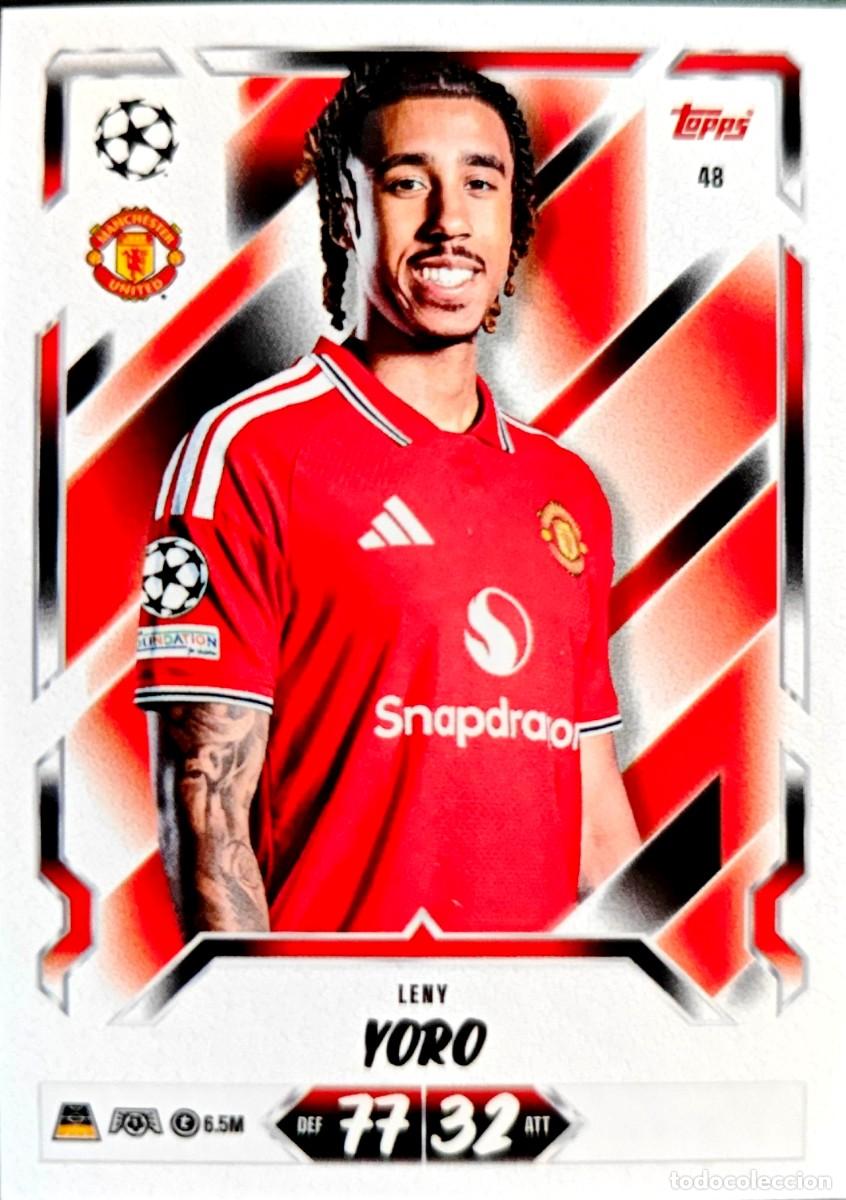 Cromos de f&uacute;tbol: 48 Leny Yoro - Manchester United - TOPPS Match Attax 2026 2027 26 27