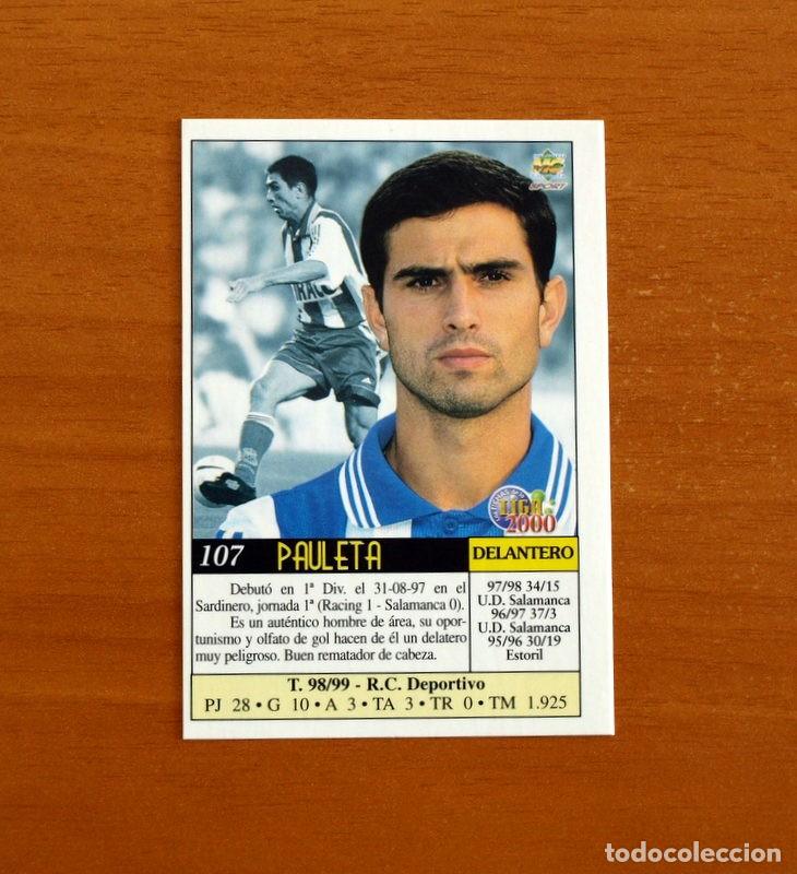 Cromos de f&uacute;tbol: Deportivo La Coru&ntilde;a - N&ordm; 107, Pauleta - Mundicromo Las Fichas de la Liga 1999-2000, 99-00