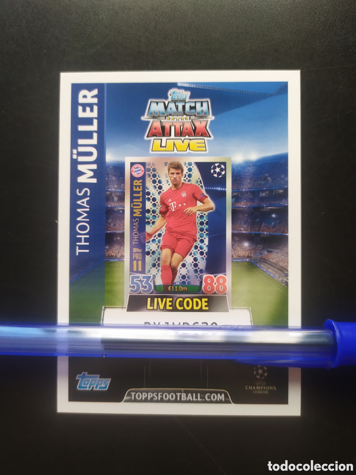 Cromos de f&uacute;tbol: UEFA Champions match attax topps 2015 2016 15 16 live code Muller Bayern M&uacute;nich