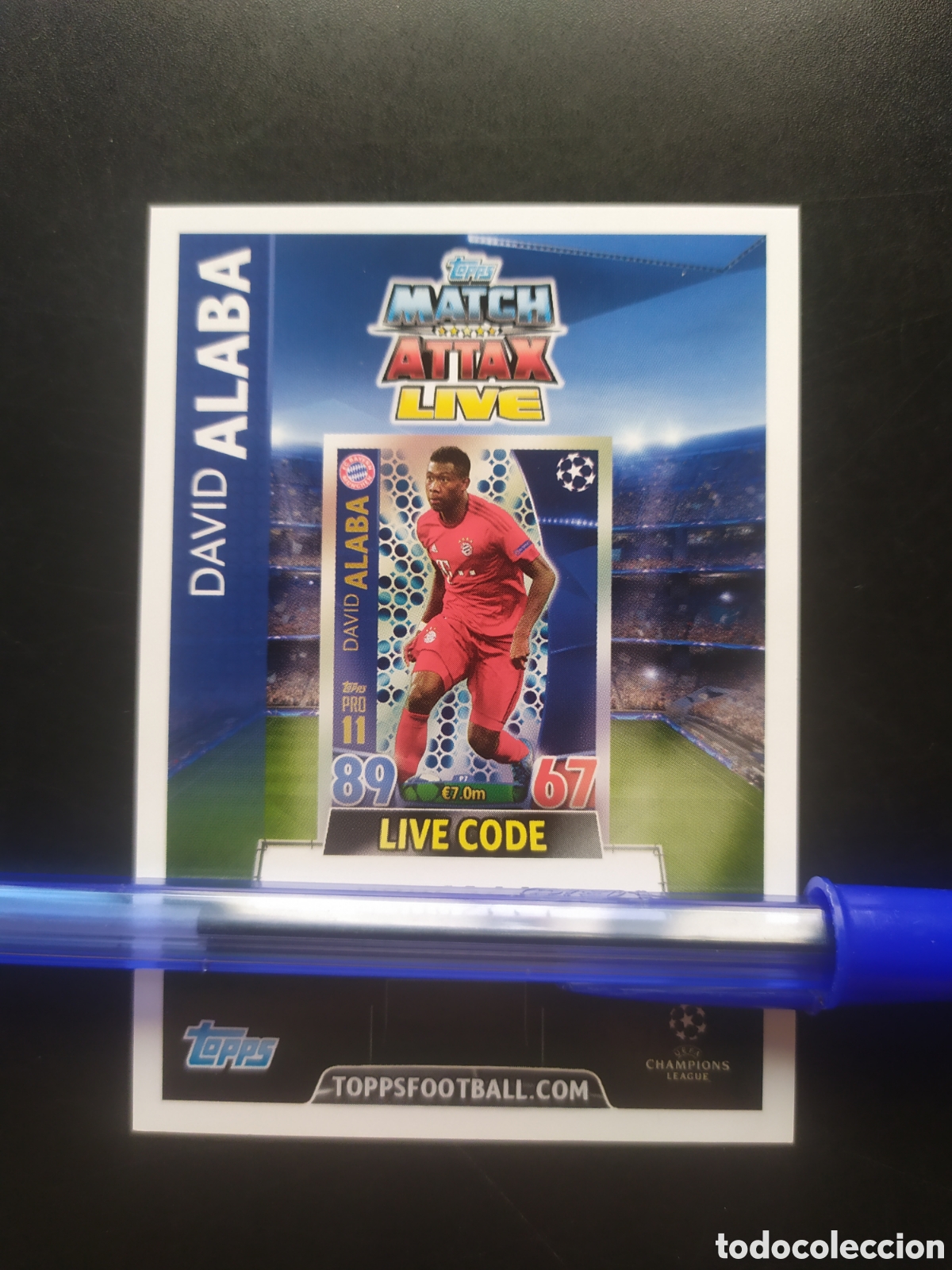 Cromos de f&uacute;tbol: UEFA Champions match attax topps 2015 2016 15 16 live code Alaba Bayern M&uacute;nich