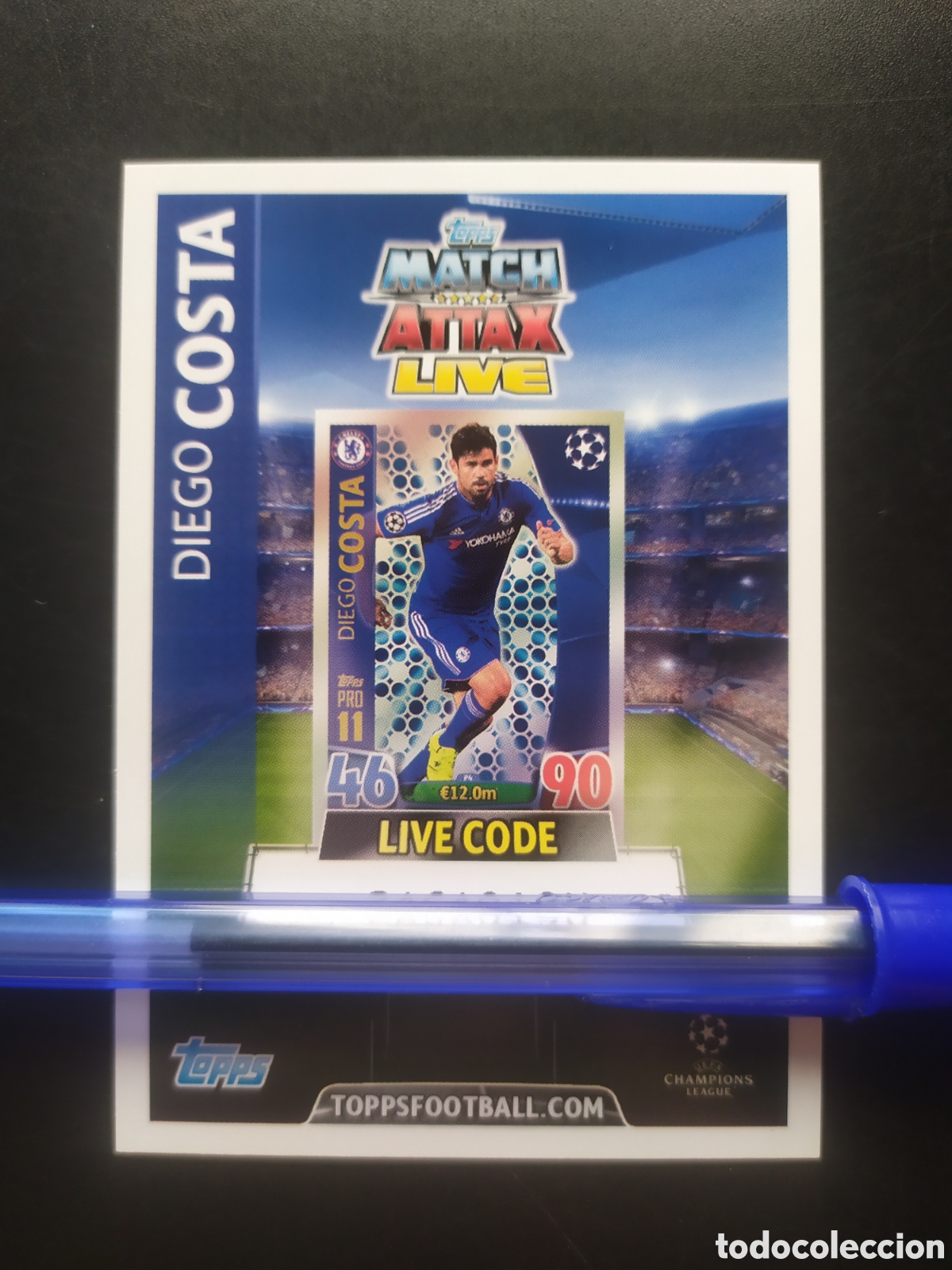 Cromos de f&uacute;tbol: UEFA Champions match attax topps 2015 2016 15 16 live code Diego Costa Chelsea