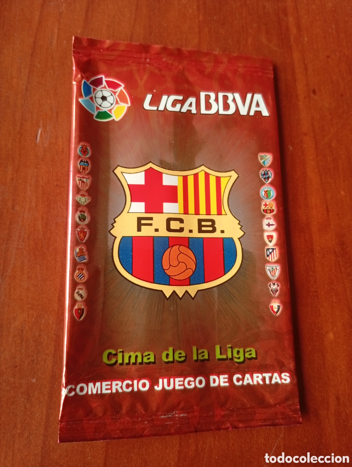 Figurine di Calcio: SOBRE VACIO LIGA BBVA CIMA DE LA LIGA COMERCIO JUEGO DE CARTAS F.C.B. BARCELONA BARSA