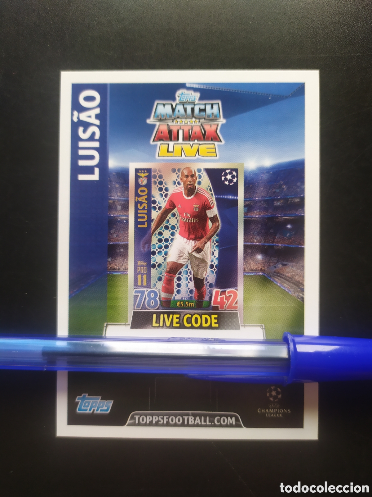 Fu&szlig;ball-Sticker: UEFA Champions match attax topps 2015 2016 15 16 live code Luisao Benfica