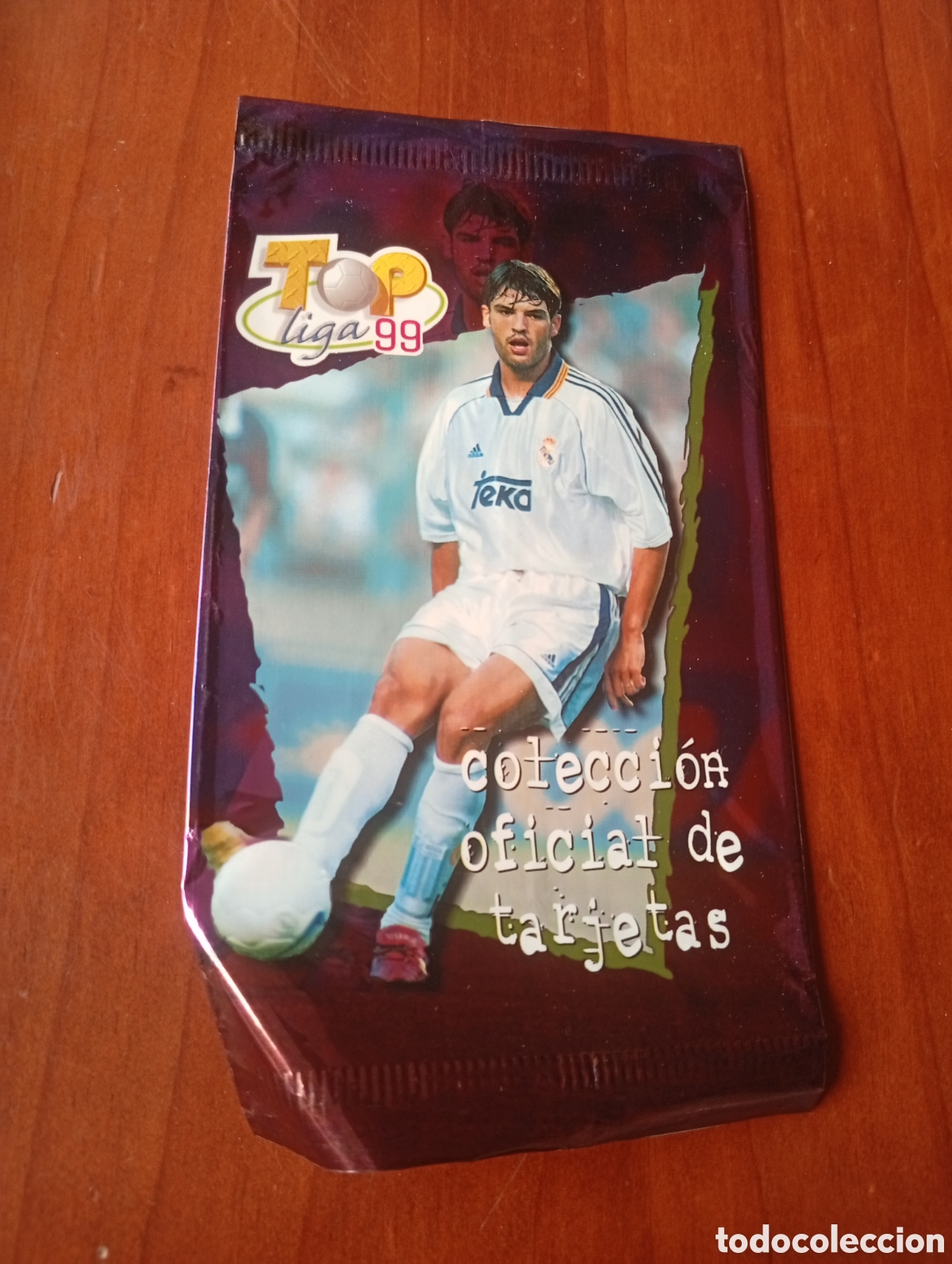 Figurine di Calcio: SOBRE VACIO TOP LIGA 99 COLECCION OFICIAL DE TARJETAS REAL MADRID FUTBOL