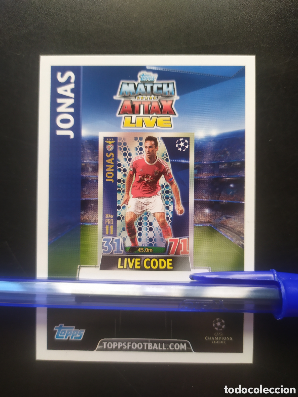 Cromos de f&uacute;tbol: UEFA Champions match attax topps 2015 2016 15 16 live code Jonas Benfica