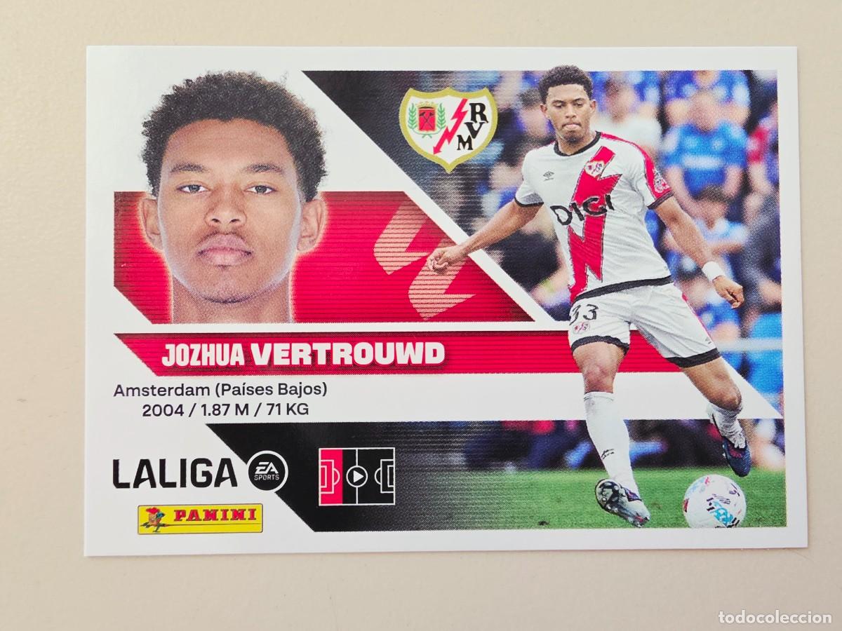 Cromos de f&uacute;tbol: 7 BIS Jozhua Vertrouwd, Coloca, Rayo Vallecano, Panini Ediciones Liga Este 2026 2027 sin pegar