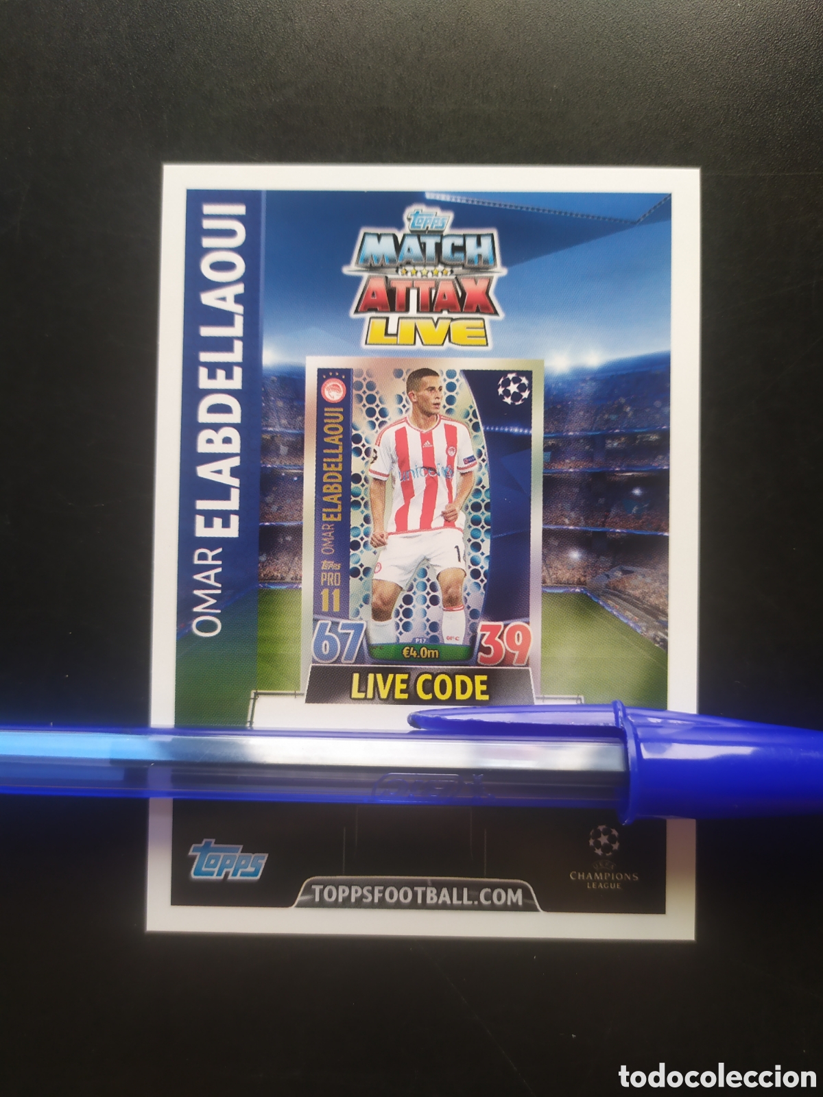 Cromos de f&uacute;tbol: UEFA Champions match attax topps 2015 2016 15 16 live code Elabdellaoui Olympiacos