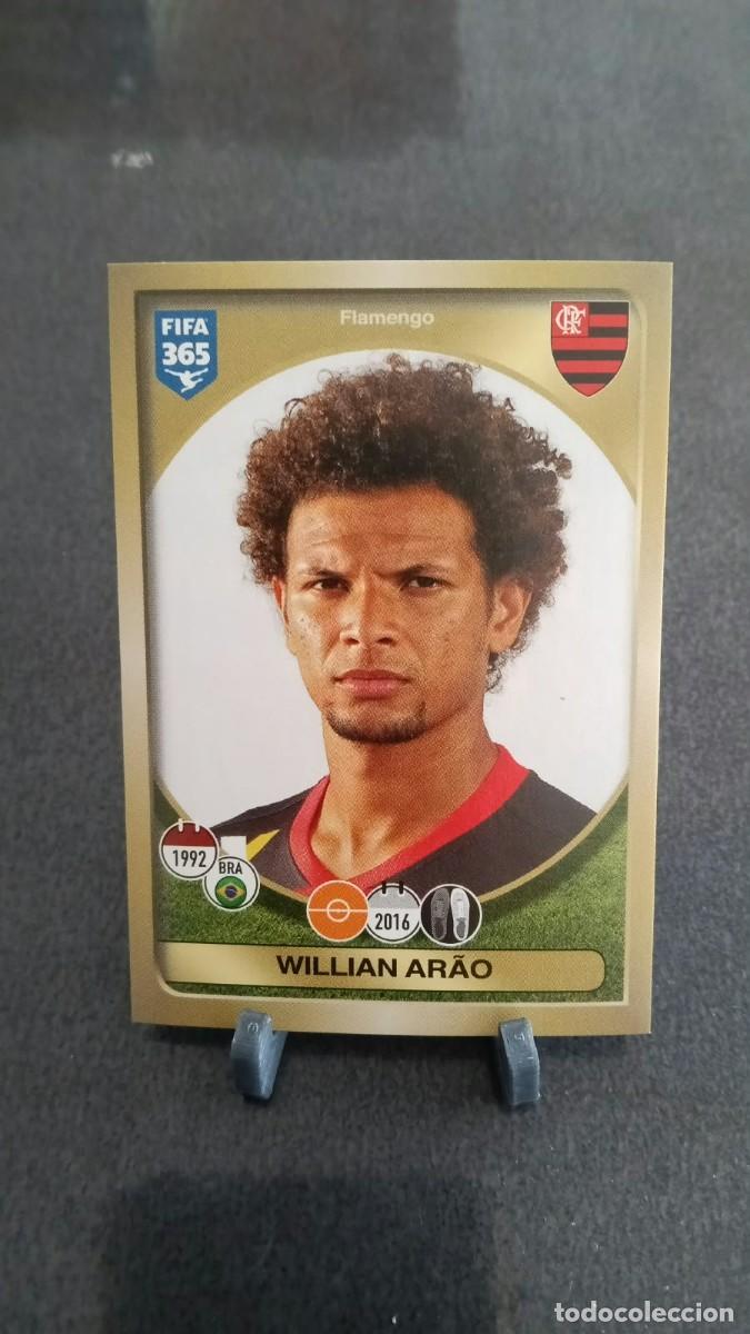Cromos de f&uacute;tbol: William Arao 606 Flamengo 2016 2017 Fifa 365 Sin Pegar