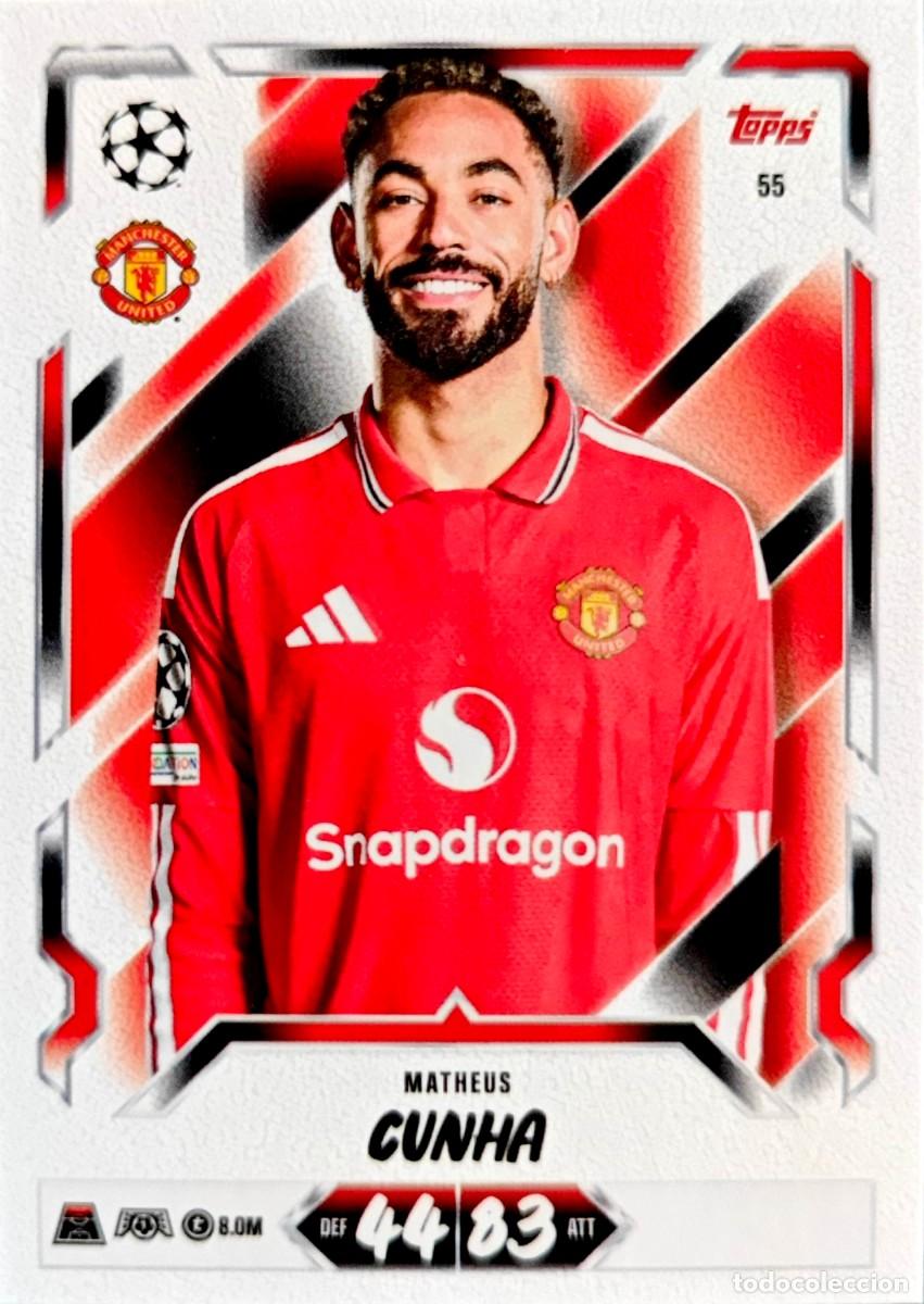 Cromos de f&uacute;tbol: 55 Matheus Cunha - Manchester United - TOPPS Match Attax 2026 2027 26 27