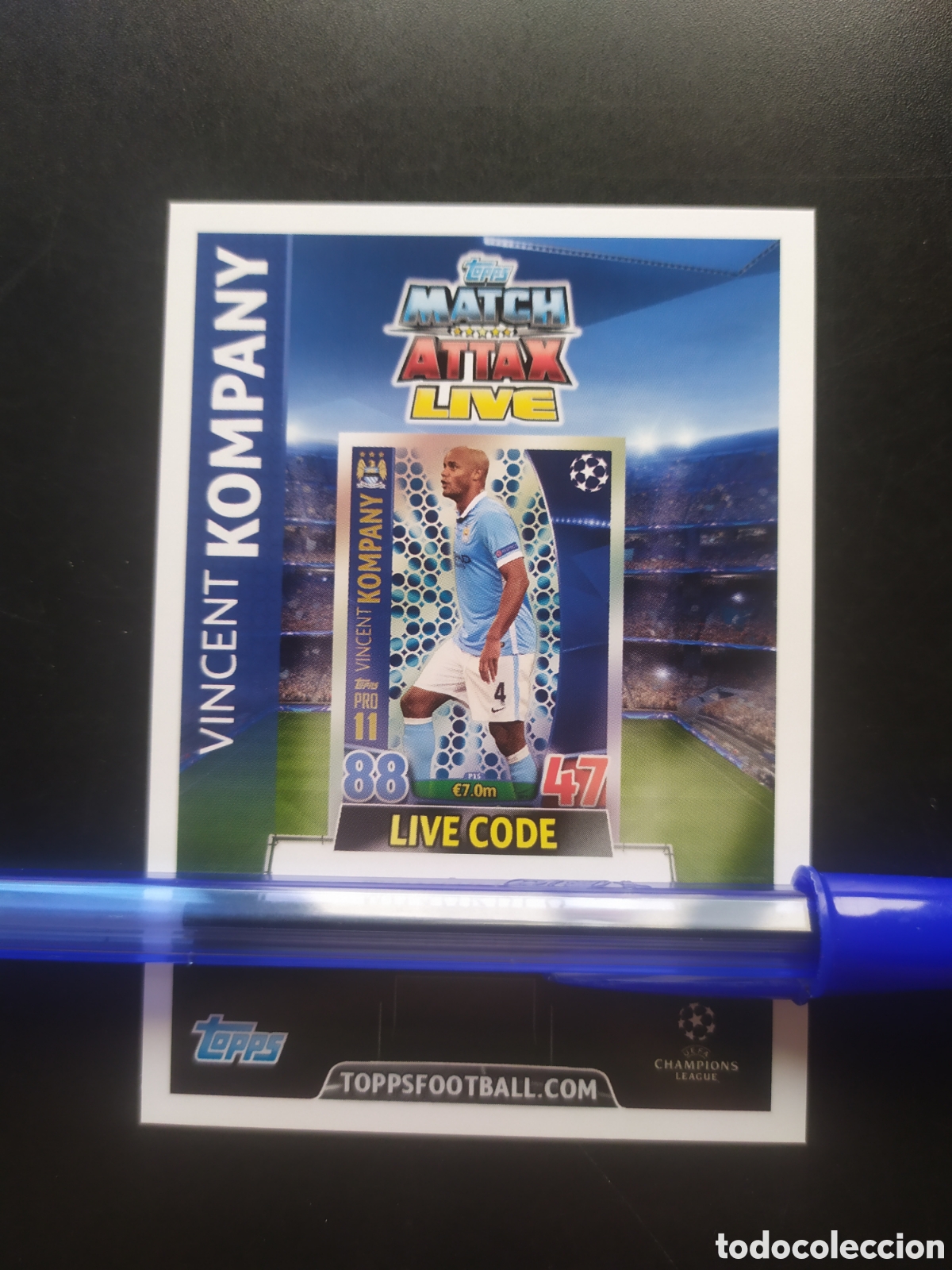 Cromos de f&uacute;tbol: UEFA Champions match attax topps 2015 2016 15 16 live code Kompany Manchester City