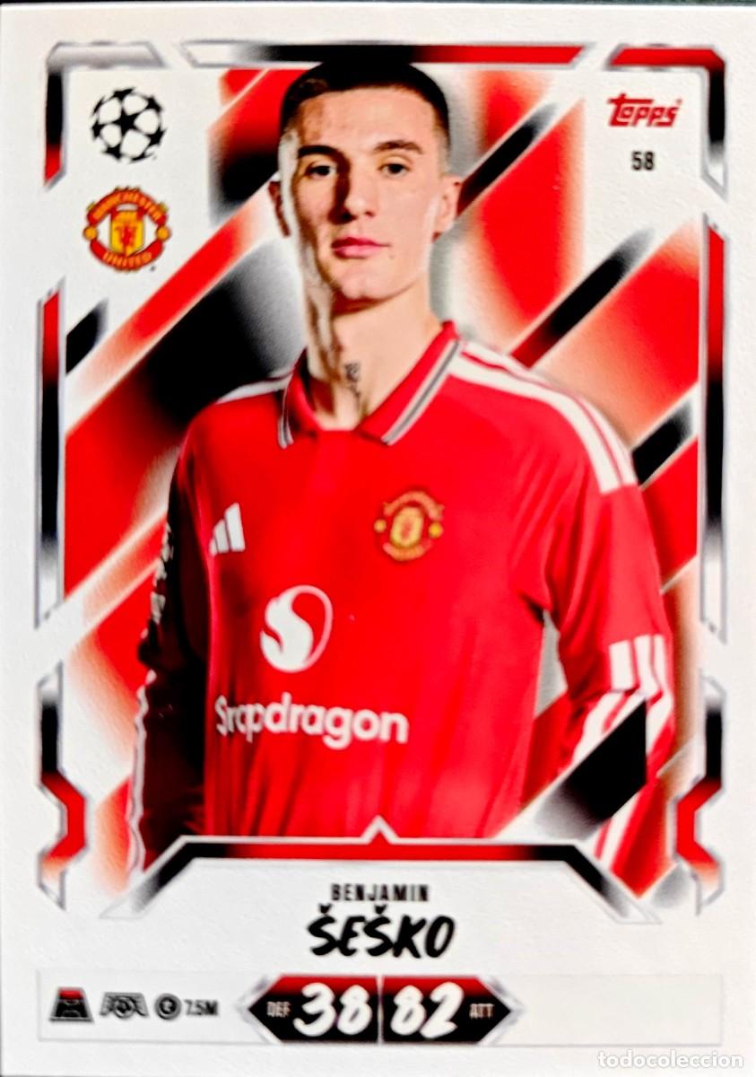 Fu&szlig;ball-Sticker: 58 Benjamin Sesko - Manchester United - TOPPS Match Attax 2026 2027 26 27
