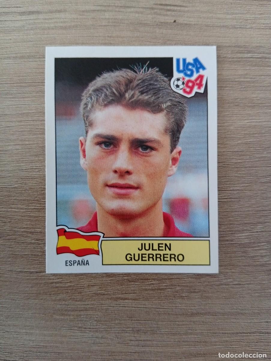Fu&szlig;ball-Sticker: JULEN GUERRERO 191 ESPA&Ntilde;A TRASERA VERDE MUNDIAL USA 94 1994 PANINI SIN PEGAR NUNCA PEGADO