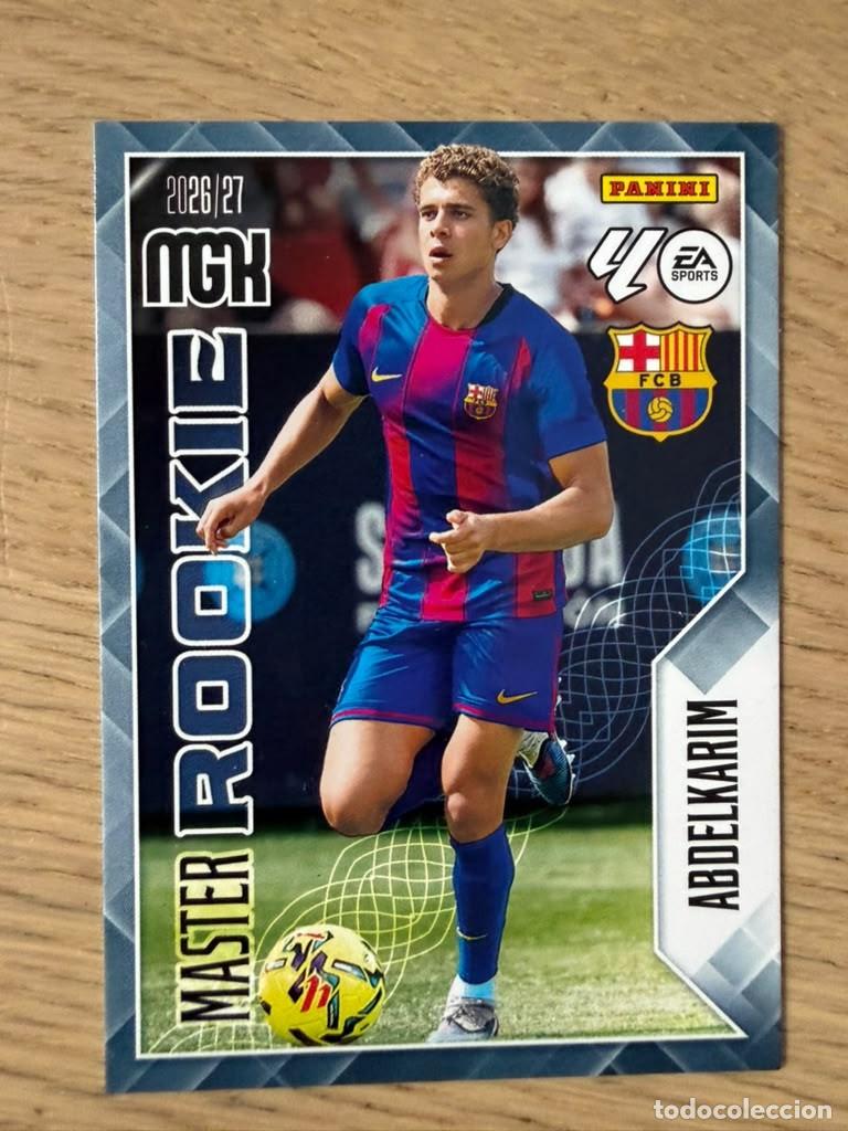 Cromos de f&uacute;tbol: 406 ABDELKARIM MASTER ROOKIE BARCELONA 26 27 2026 2027 LIGA EA SPORT PANINI MEGACRAKS MGK CARD