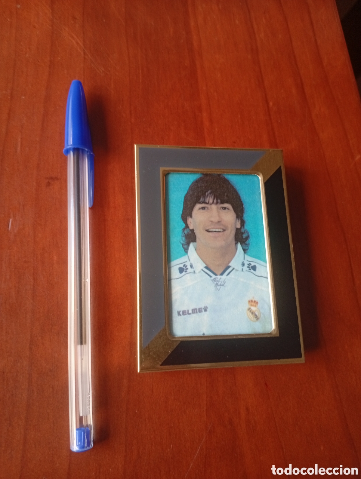 Cromos de f&uacute;tbol: PORTAFOTO REAL MADRID ZAMORANO