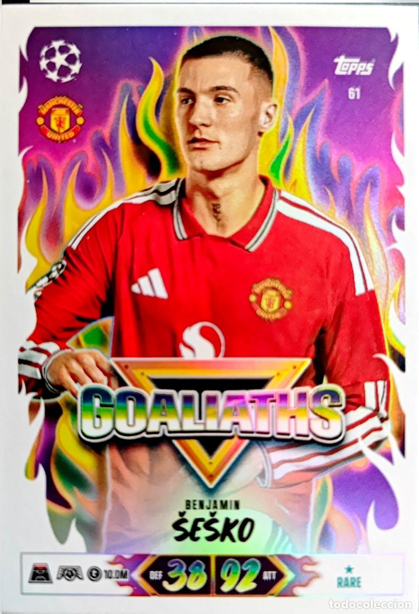 Cromos de f&uacute;tbol: 61 Benjamin Sesko - Manchester United - GOALIATHS - TOPPS Match Attax 2026 2027 26 27